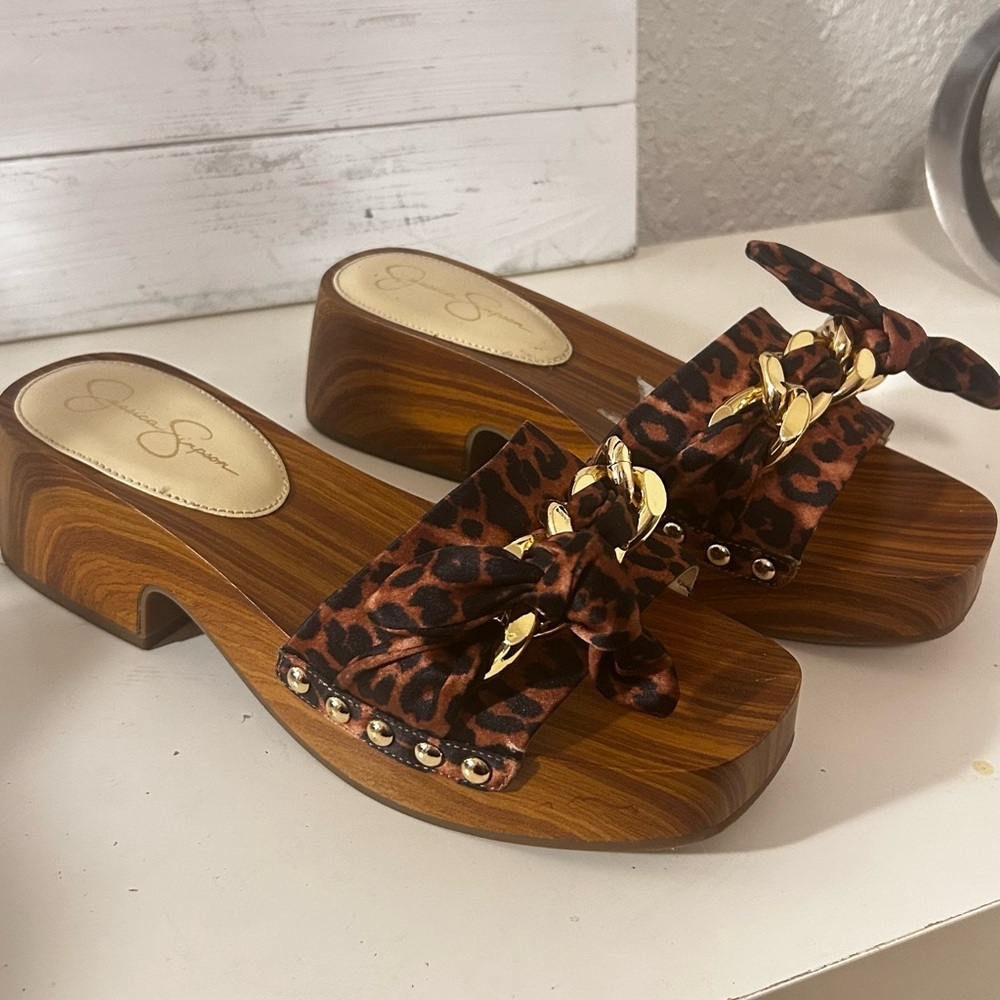 Jessica Simpson Women's resima platform Leopard Print  size 8 M  (38.5) - Picture 2 of 6